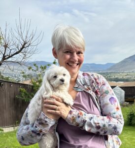 Picture of MELISSA JAKUBEC with her dog Ginny. 